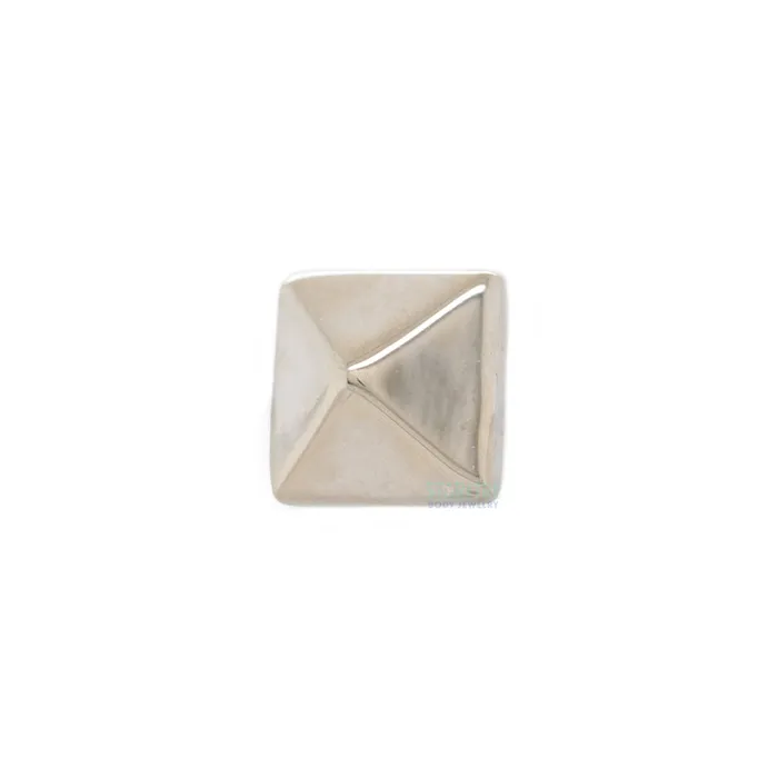 Body Vision BVLA Earrings threadless Square Pyramid Pin in Gold