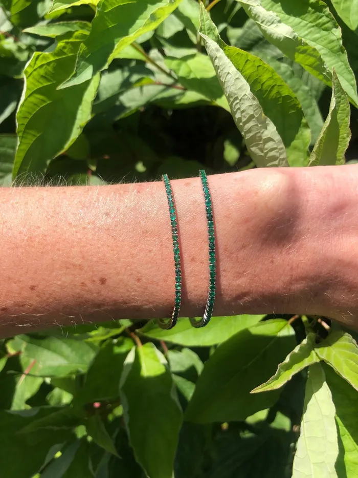 Bracelets Alexis Jae Natural Emerald Tennis Bracelet