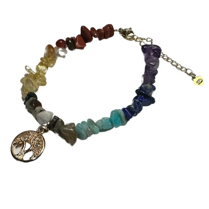 Bracelets Baltic Essentials 7 Chakra Baltic Essentials Bracelet Yoga Adult 75 Amethyst Lapis Turquoise Lobster Clasp