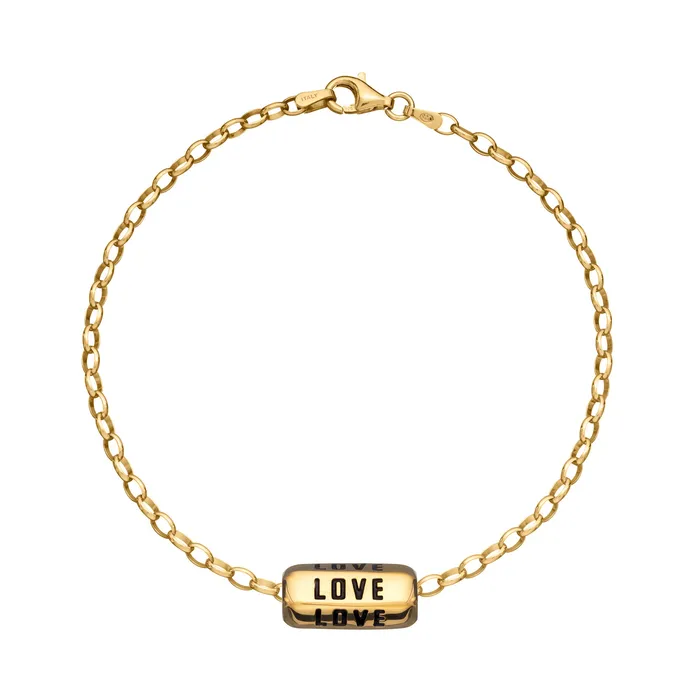 Bracelets Love is All Around Charm Bracelet Black Lily Charmed