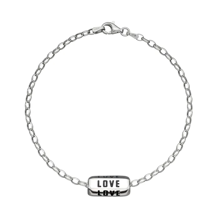 Bracelets Love is All Around Charm Bracelet Black Lily Charmed