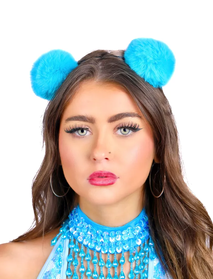 Bright Blue Bear Headband THE LUMI SHOP Earrings