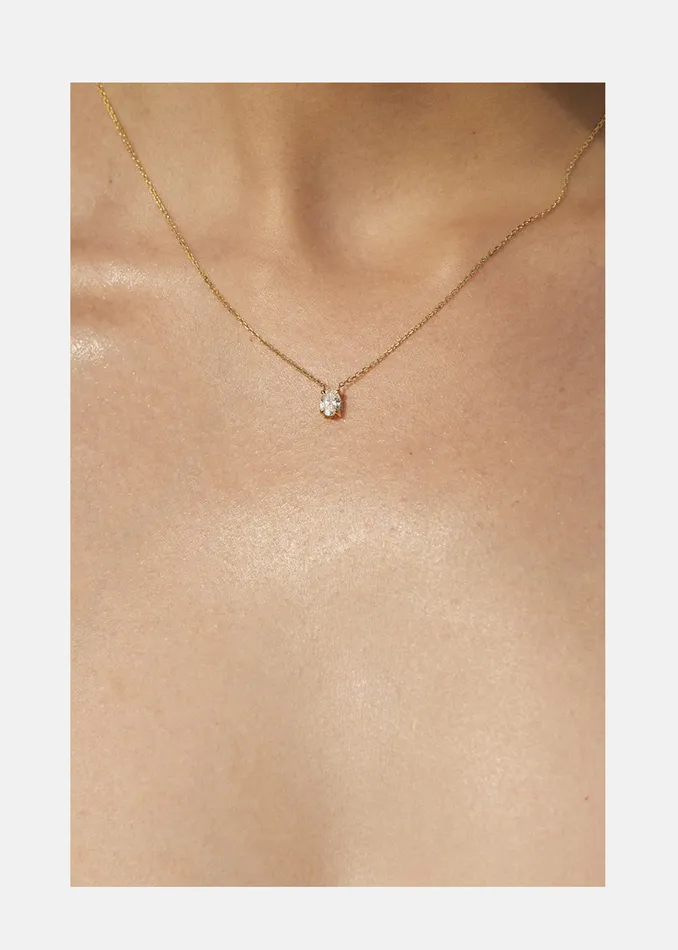 Cerr Oval Diamond Necklace KATKIM Necklaces