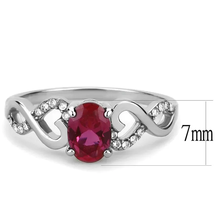 CJ119 Wholesale Womens Stainless Steel Ruby Red AAA Grade CZ Minimal Ring Green Rings CJ119 Wholesale Womens Stainless Steel Ruby Red AAA Grade CZ Minimal Ring Green Rings