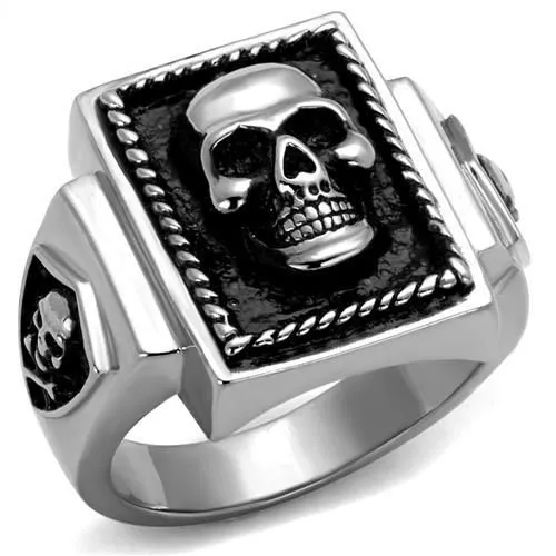 CJ2326 Wholesale Mens Stainless Steel High polished Epoxy Jet Skull Ring Green Rings CJ2326 Wholesale Mens Stainless Steel High polished Epoxy Jet Skull Ring Green Rings