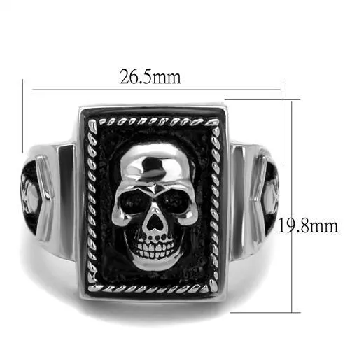 CJ2326 Wholesale Mens Stainless Steel High polished Epoxy Jet Skull Ring Green Rings CJ2326 Wholesale Mens Stainless Steel High polished Epoxy Jet Skull Ring Green Rings