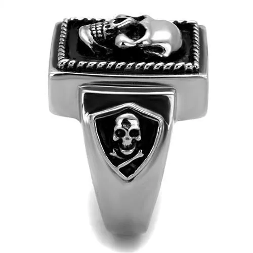 CJ2326 Wholesale Mens Stainless Steel High polished Epoxy Jet Skull Ring Green Rings CJ2326 Wholesale Mens Stainless Steel High polished Epoxy Jet Skull Ring Green Rings