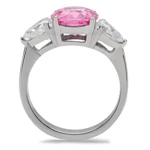 CJ7857OS Wholesale Stainless Steel Rose CZ Ring Green Rings