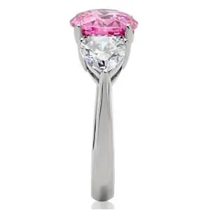 CJ7857OS Wholesale Stainless Steel Rose CZ Ring Green Rings