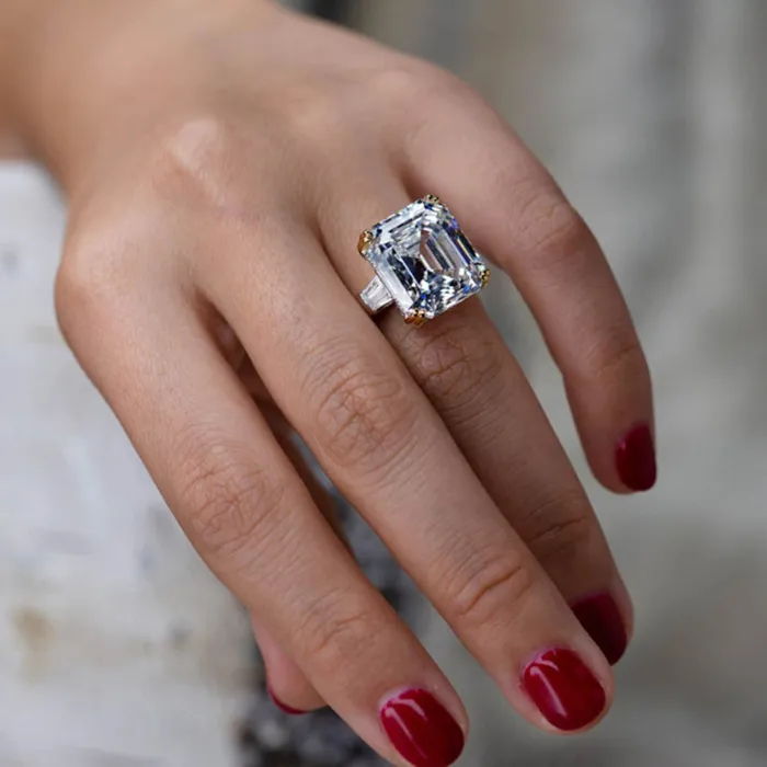Customize Moissanite or Lab Grown Gemstone Rings 10K 14K 18K Gold Platinum 950 Leyloon Jewelry Earrings