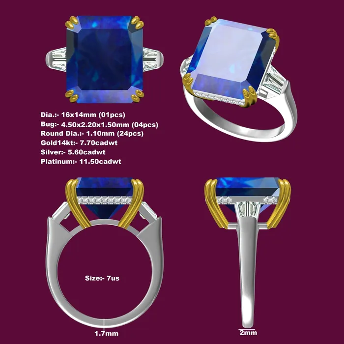 Customize Moissanite or Lab Grown Gemstone Rings 10K 14K 18K Gold Platinum 950 Leyloon Jewelry Earrings