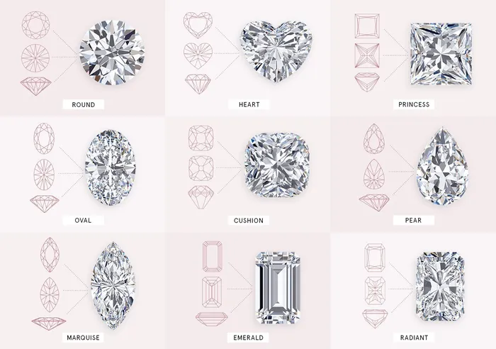 Customize Moissanite or Lab Grown Gemstone Rings 10K 14K 18K Gold Platinum 950 Leyloon Jewelry Earrings