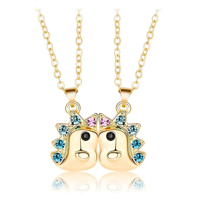 Cute Unicorn Magnetic Relationship Necklaces 2pcs worldnetgifts Earrings