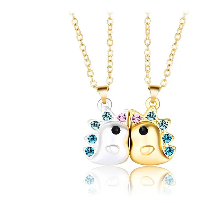 Cute Unicorn Magnetic Relationship Necklaces 2pcs worldnetgifts Earrings