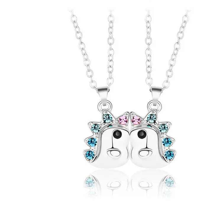Cute Unicorn Magnetic Relationship Necklaces 2pcs worldnetgifts Earrings