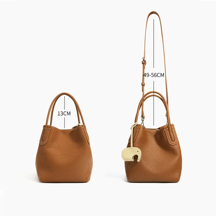 Cyra Genuine Leather Bags Earrings