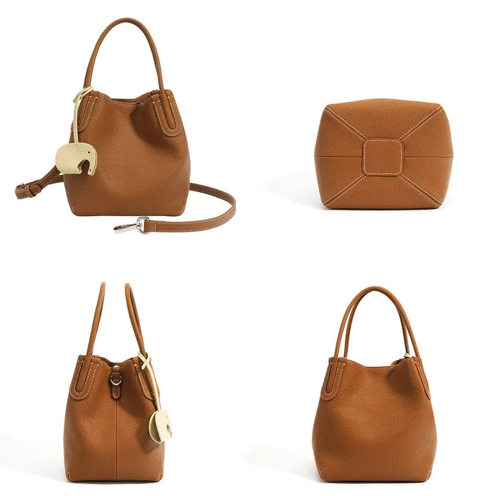 Cyra Genuine Leather Bags Earrings