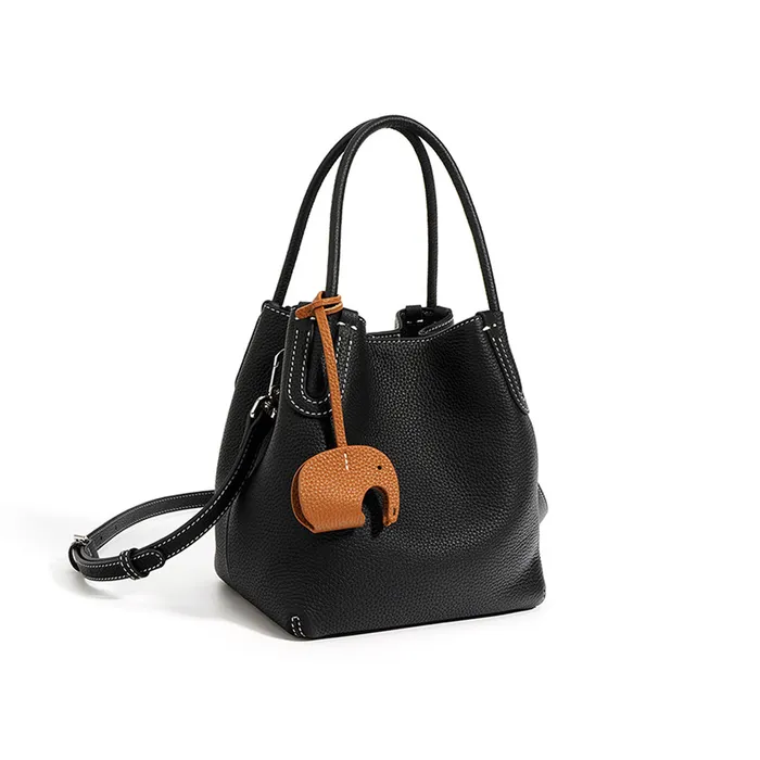 Cyra Genuine Leather Bags Earrings