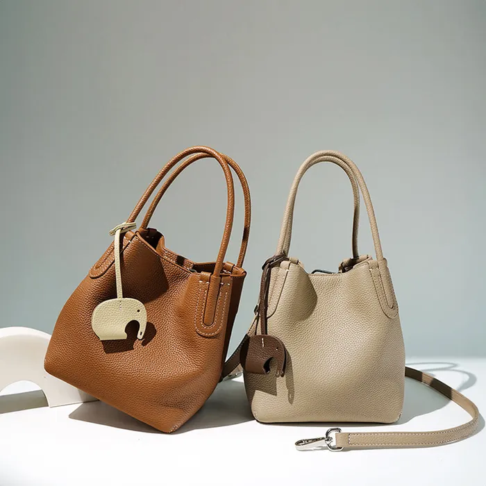 Cyra Genuine Leather Bags Earrings