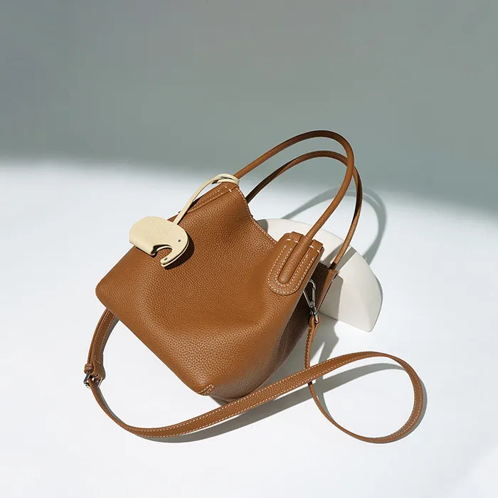 Cyra Genuine Leather Bags Earrings