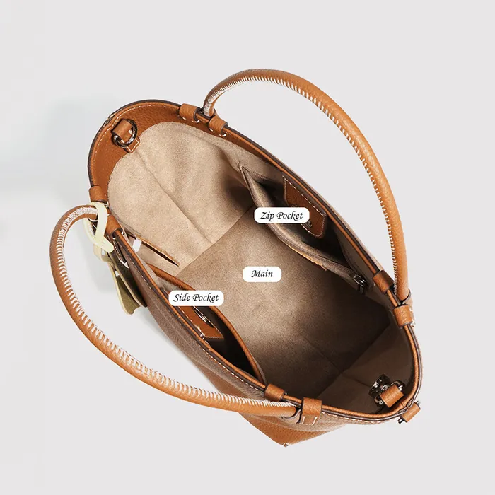 Cyra Genuine Leather Bags Earrings