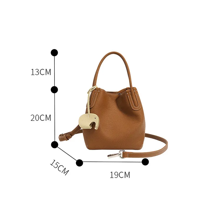 Cyra Genuine Leather Bags Earrings