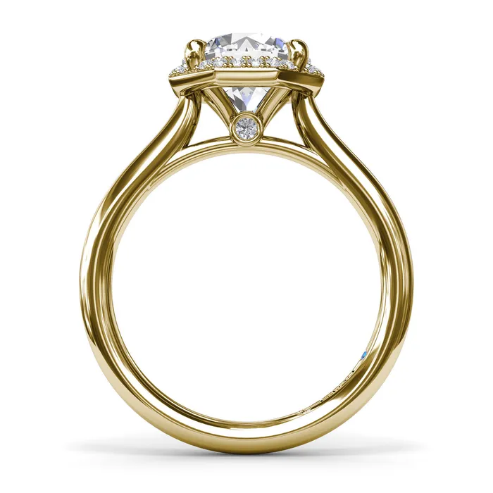 Earrings 14K Yellow Gold SemiMounting Fana Earrings 14K Yellow Gold SemiMounting Fana
