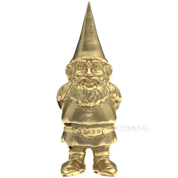 Earrings Anatometal Gnome Threaded End in Gold