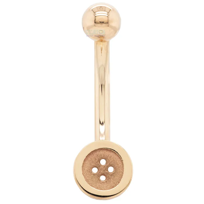 Earrings Body Vision BVLA Button Navel Curve in Gold