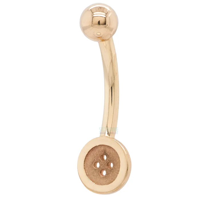 Earrings Body Vision BVLA Button Navel Curve in Gold