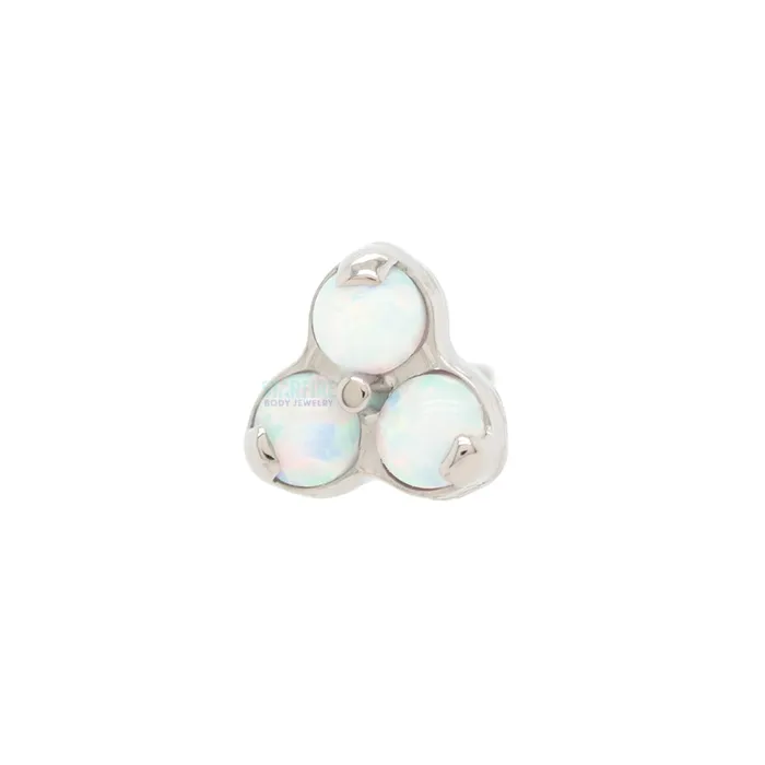 Earrings Industrial Strength IS threadless Opals in Trinity Menage a Trois End