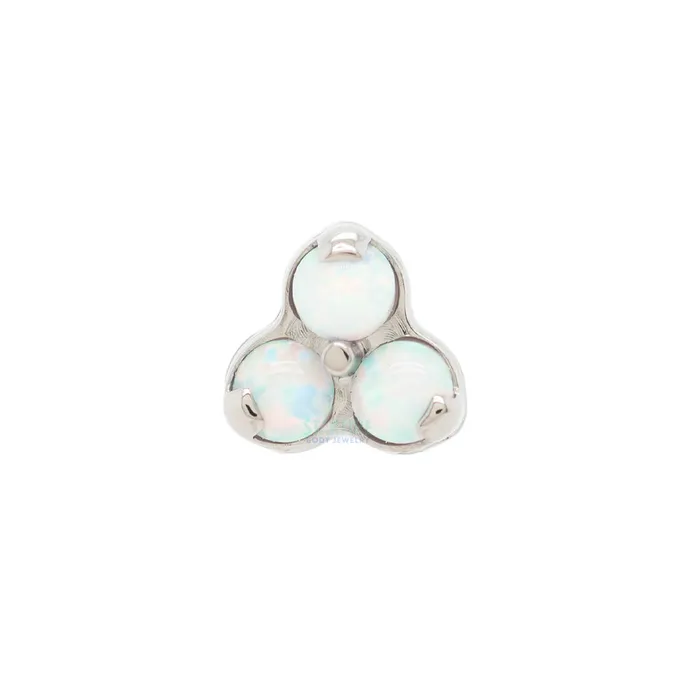 Earrings Industrial Strength IS threadless Opals in Trinity Menage a Trois End