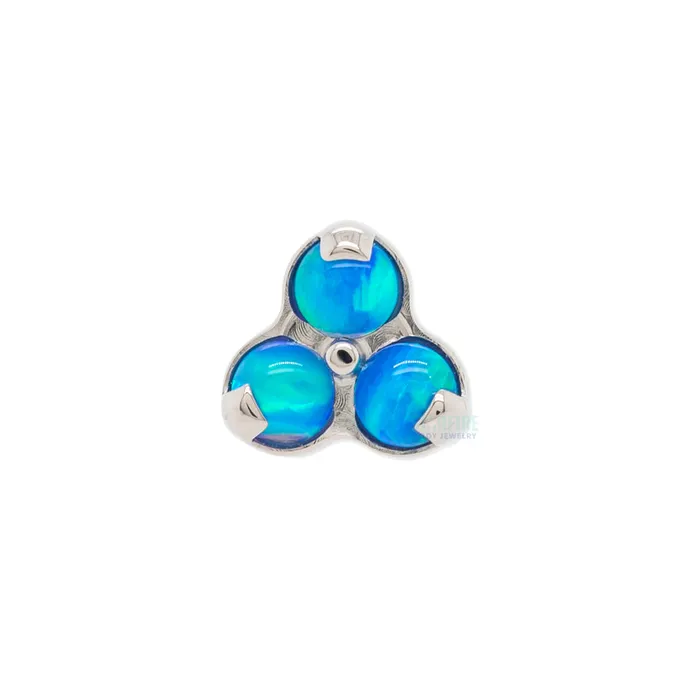 Earrings Industrial Strength IS threadless Opals in Trinity Menage a Trois End