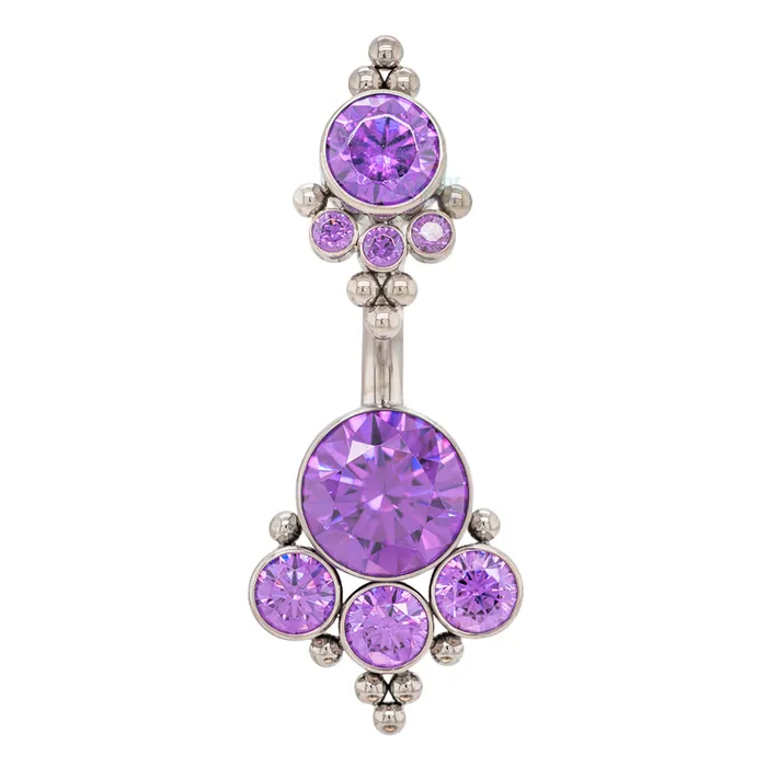 Earrings LeRoi 4HN Haute Couture Faceted Gem Navel Curve