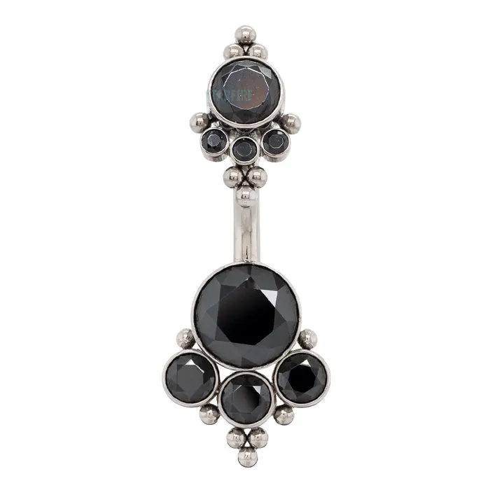 Earrings LeRoi 4HN Haute Couture Faceted Gem Navel Curve