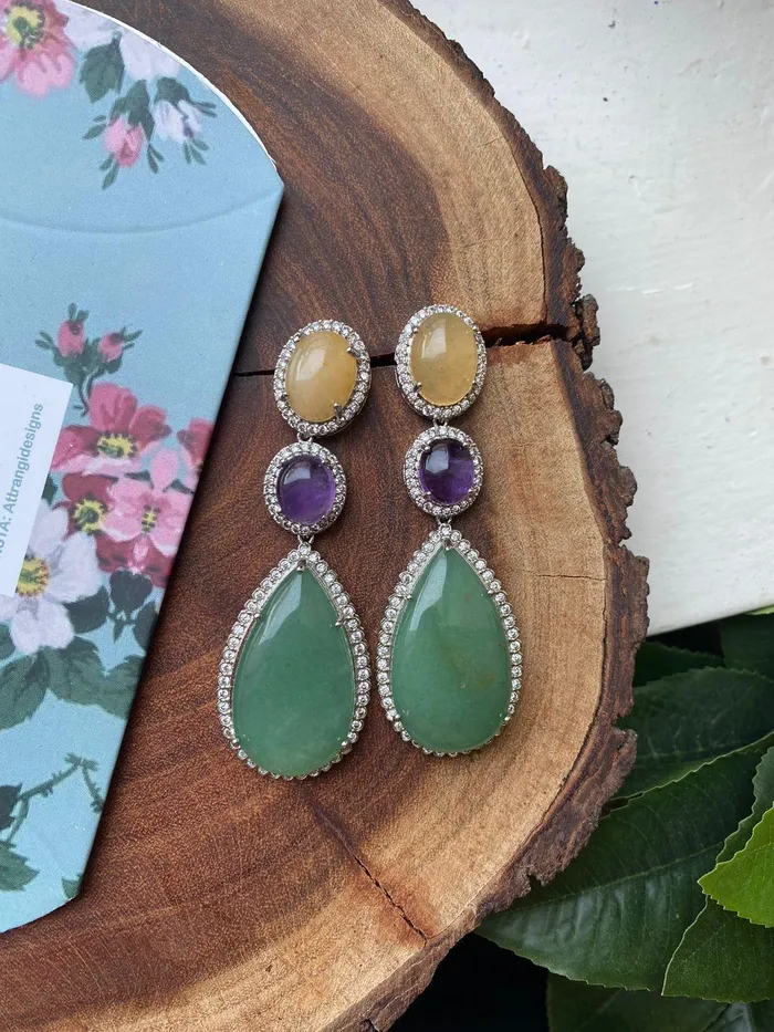Earrings Natalia Diamond Long Earrings GemZ Collection Attrangi Earrings Natalia Diamond Long Earrings GemZ Collection Attrangi