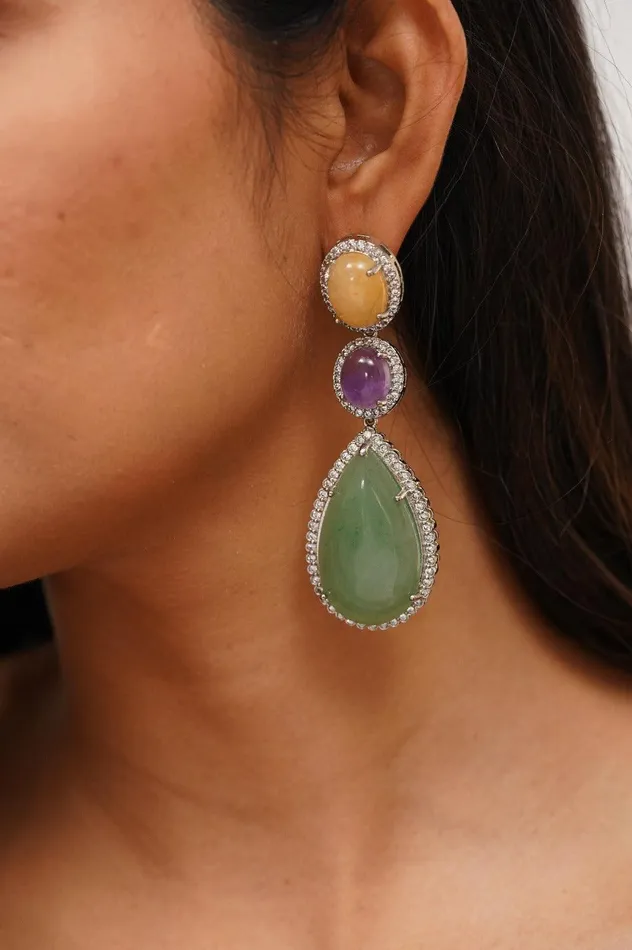 Earrings Natalia Diamond Long Earrings GemZ Collection Attrangi Earrings Natalia Diamond Long Earrings GemZ Collection Attrangi