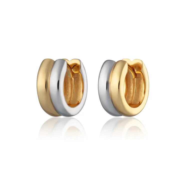Earrings Scream Pretty Mixed Metal Huggie Earrings
