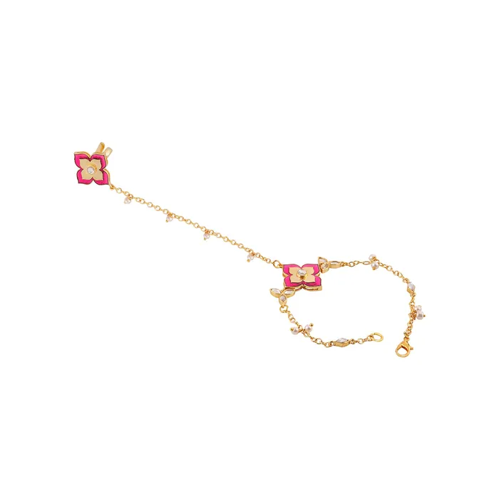 Earrings Teejh Jaadu Nagri Se Fuschai Pink Hathphool