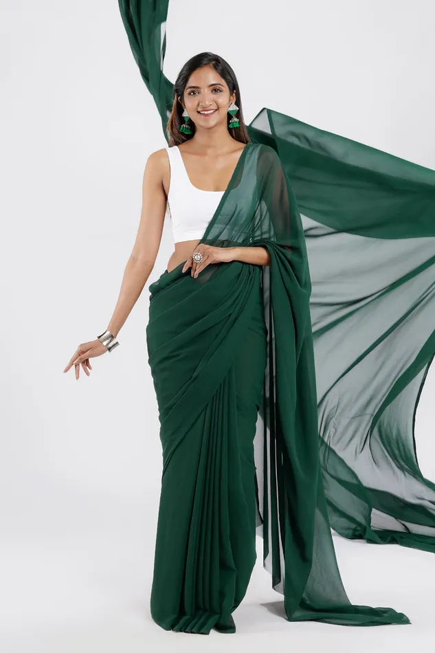 Earrings Teejh Parineeti Georgette Saree Teejh