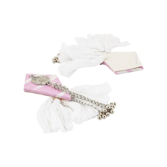 Earrings Teejh Teejh Vallari Pink Tassel Earring Earrings Teejh Teejh Vallari Pink Tassel Earring