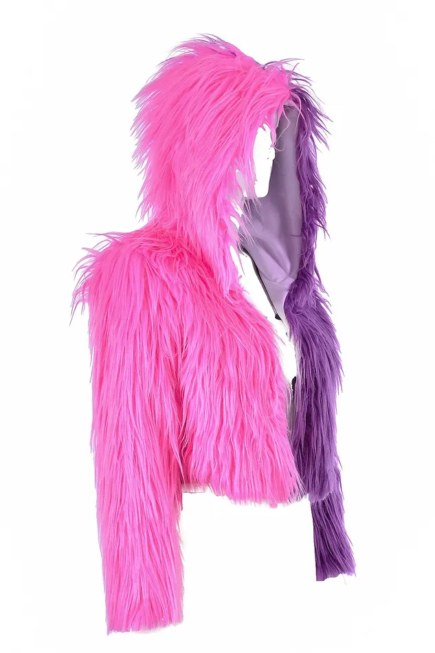 Earrings THE LUMI SHOP PinkPurple Fuzzy Jacket Earrings THE LUMI SHOP PinkPurple Fuzzy Jacket