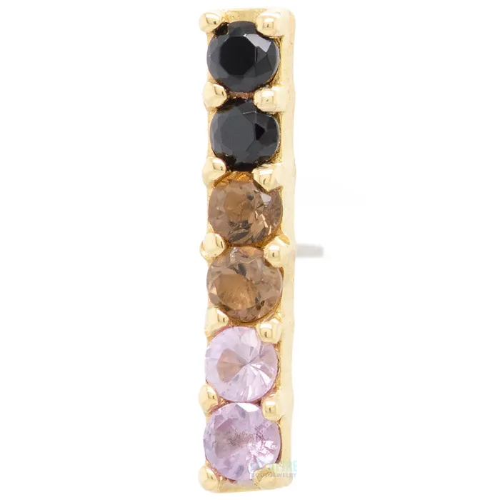 Earrings threadless Rail Pin in Gold Space Haze Collection Tawapa