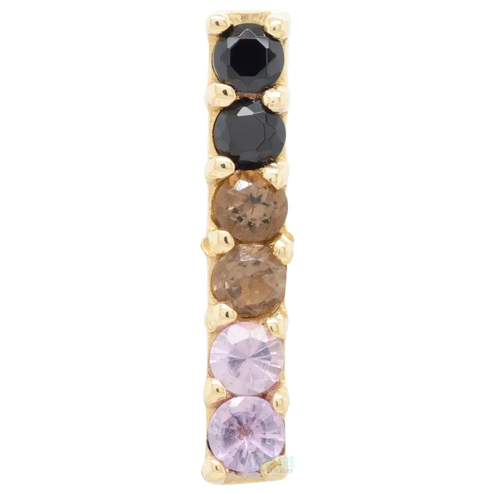 Earrings threadless Rail Pin in Gold Space Haze Collection Tawapa