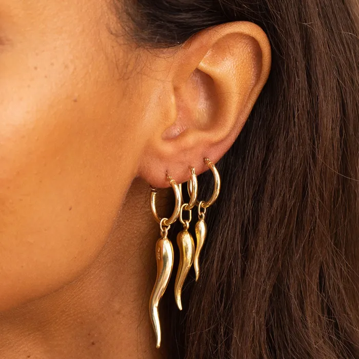Earrings Vintage Butterfly 14K Gold Charm