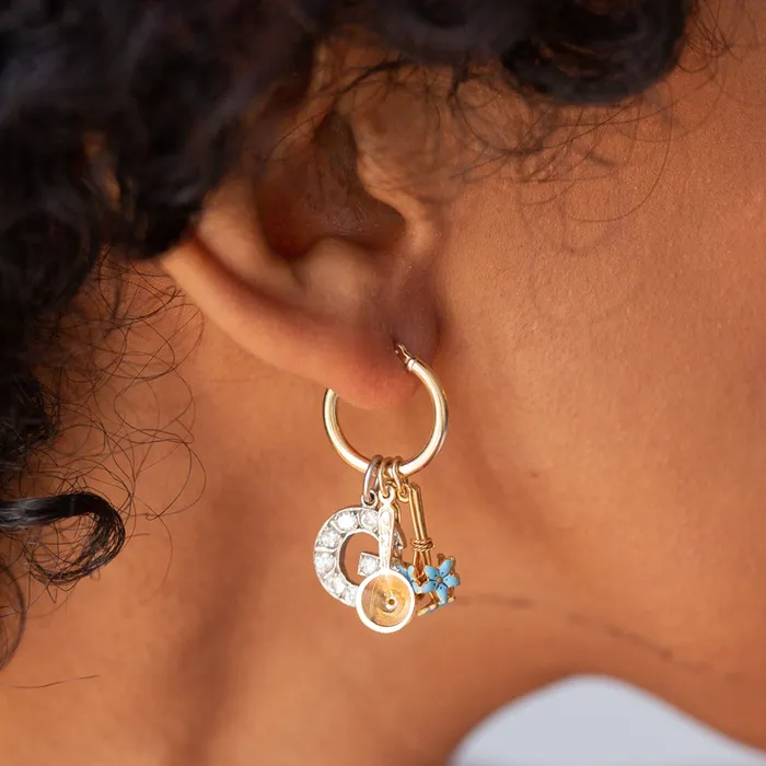 Earrings Vintage Movable Cuckoo Clock 14k Gold Charm
