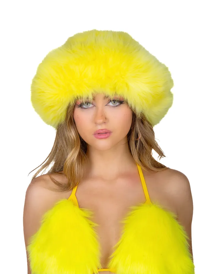 Earrings Yellow Fuzzy Hat THE LUMI SHOP