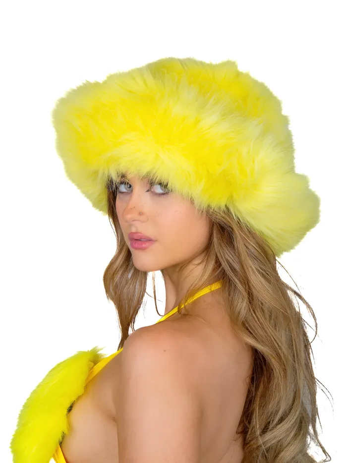 Earrings Yellow Fuzzy Hat THE LUMI SHOP