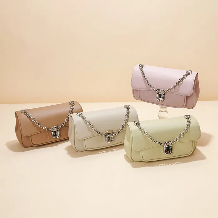 Elodie Genuine Leather Bags Earrings