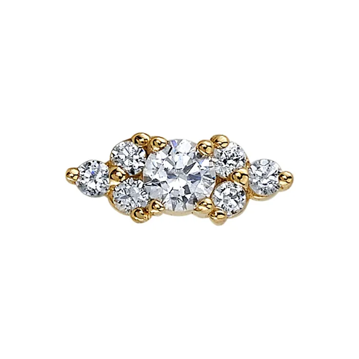 Embrace Threaded End in Gold with DIAMONDS Body Vision BVLA Earrings